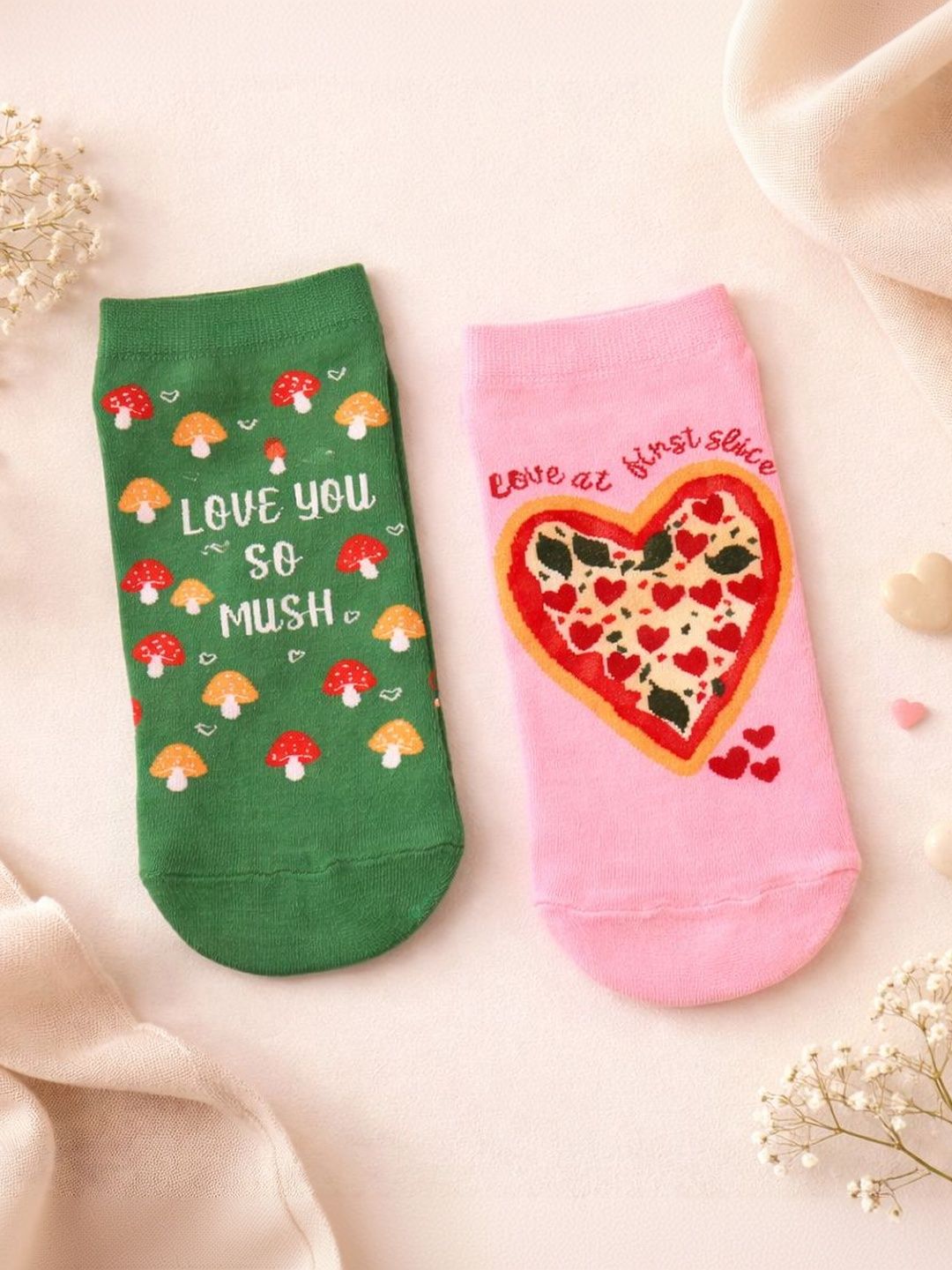 Thela Gaadi Unisex Pack of 2 Cotton Blend Patterned Ankle Length Socks-picture-17