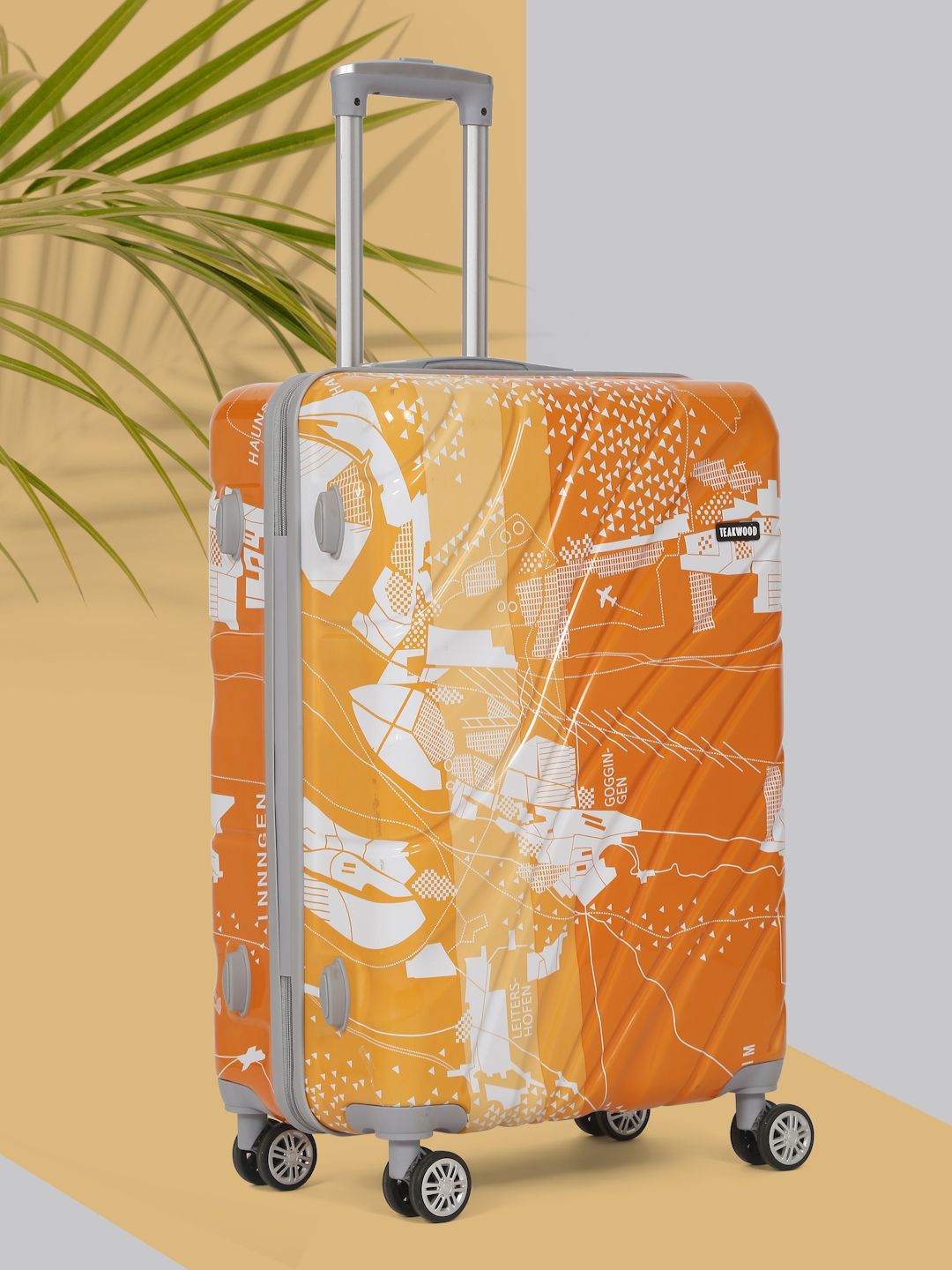 Teakwood Leathers Printed Hard Medium Suitcase Trolley Bag- 57L-picture-56