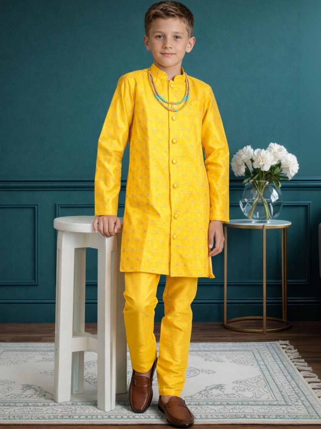 BAESD Brocade Mandarin Collar Sherwani-picture-26