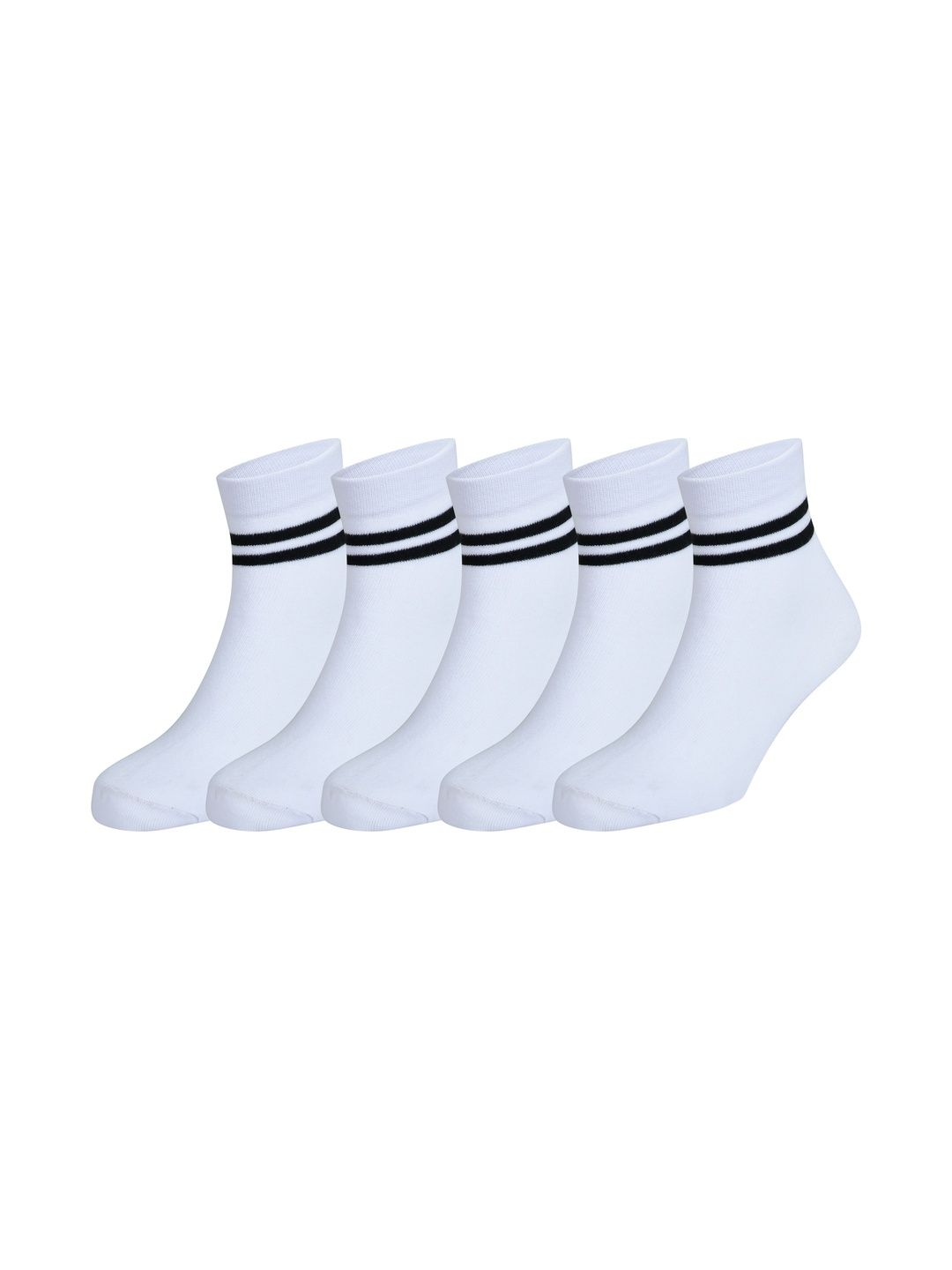 bizala Unisex Kids Pack of 5 Cotton Blend Striped Above Ankle Socks-picture-49