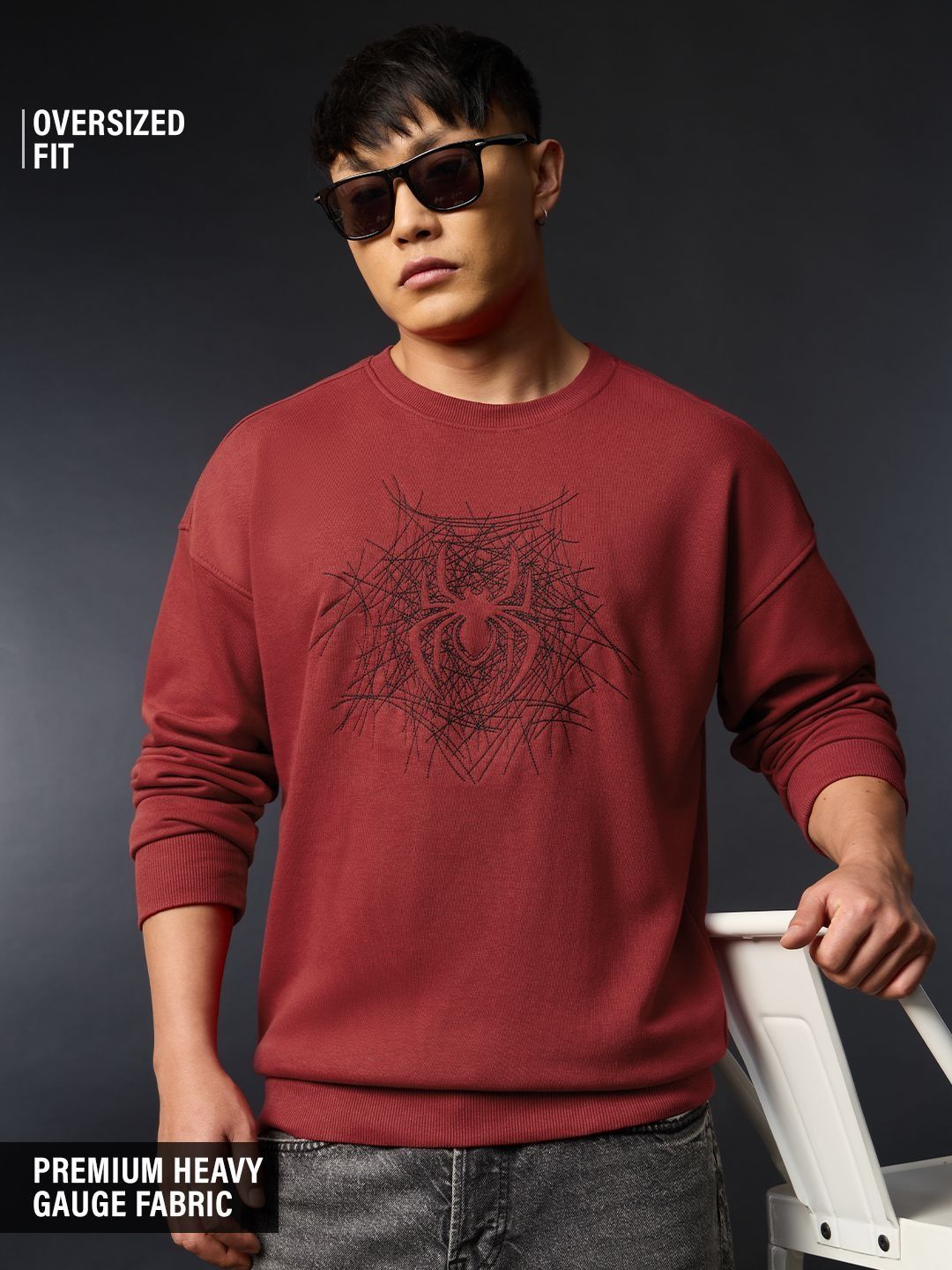 The Souled Store Men Embroidered Sweatshirt-image-32