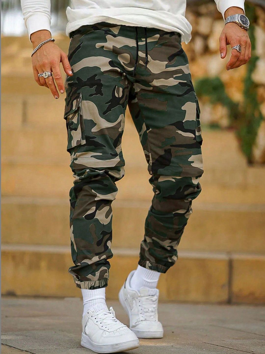 TAGDO FASHION Men Camouflage Printed Cargos Trousers-picture-20