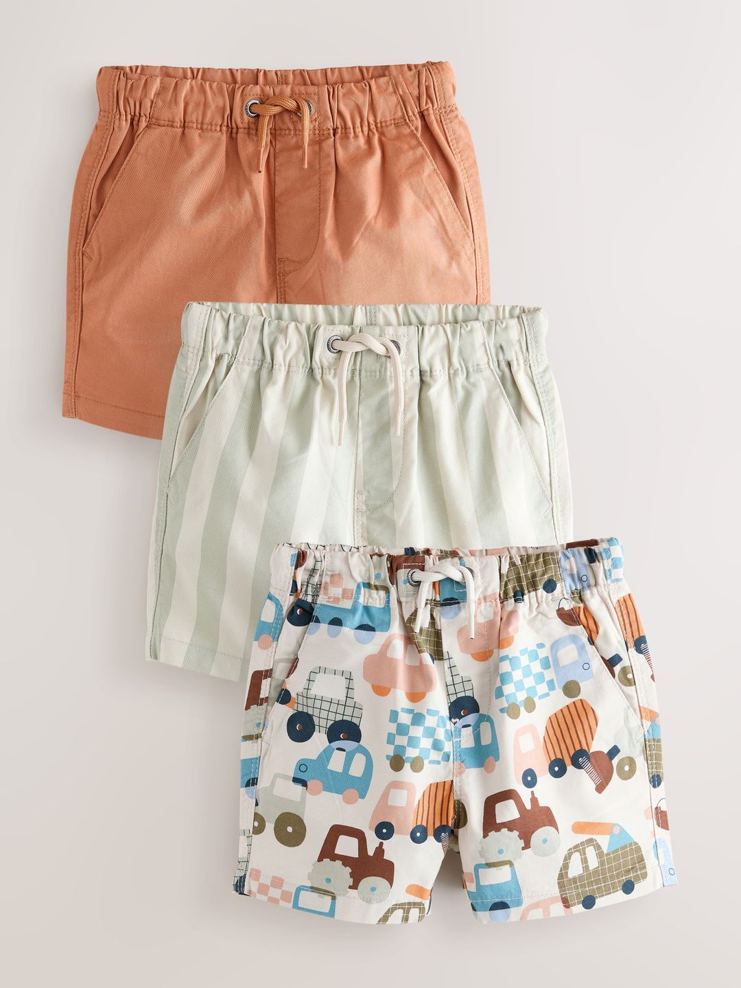 NEXT Boys Pack of 3 Cotton Shorts