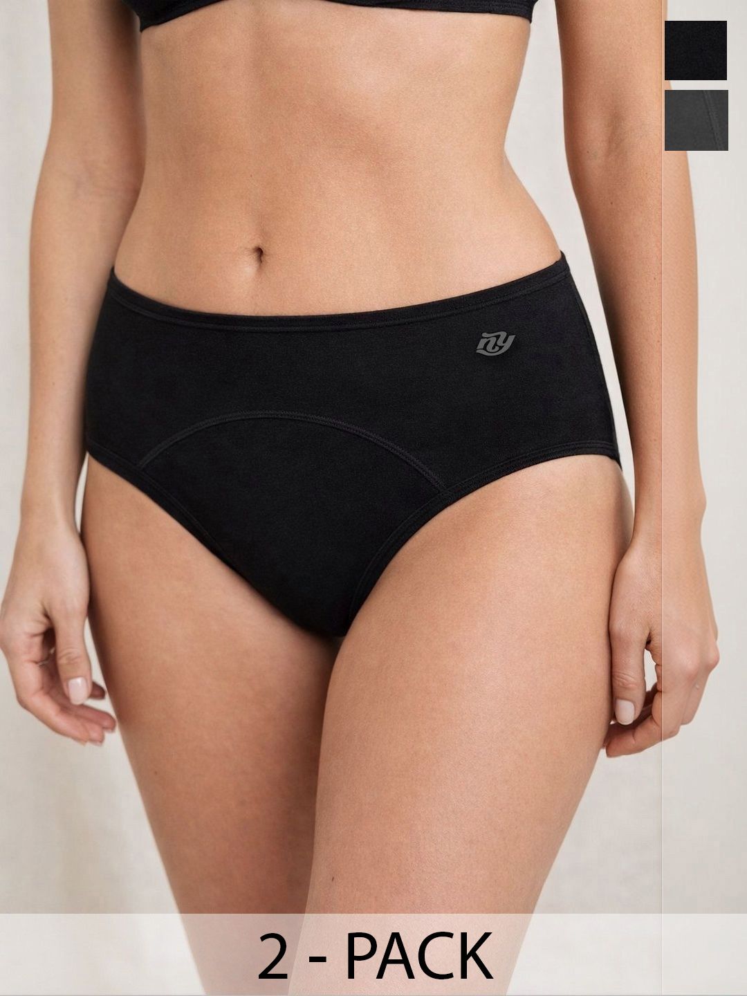 Nicsy Pack Of 2 Mid-Rise Period Briefs-image-11