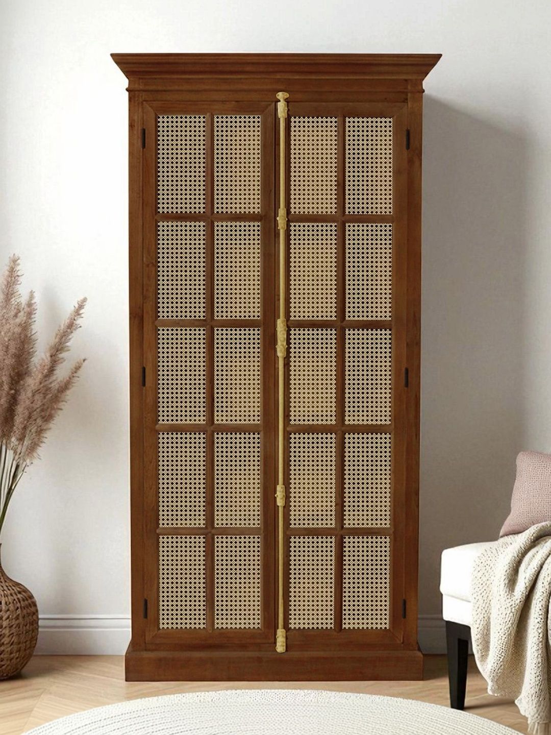 THE ATTIC Beige & Brown Wooden Book Shelf