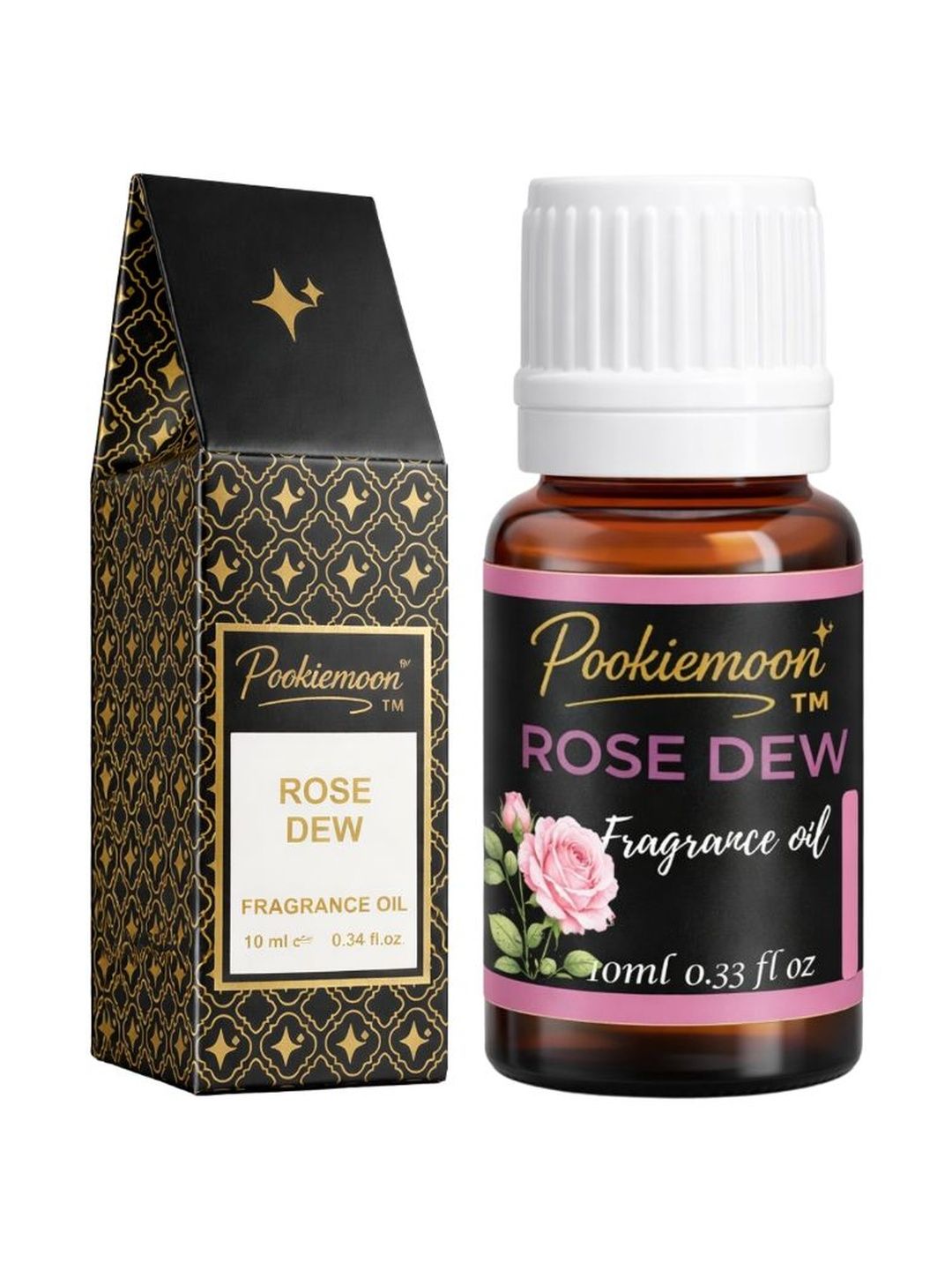 POOKIEMOON Brown & Pink Rose Dew Fragrance Aroma Oil-10ml-image-24