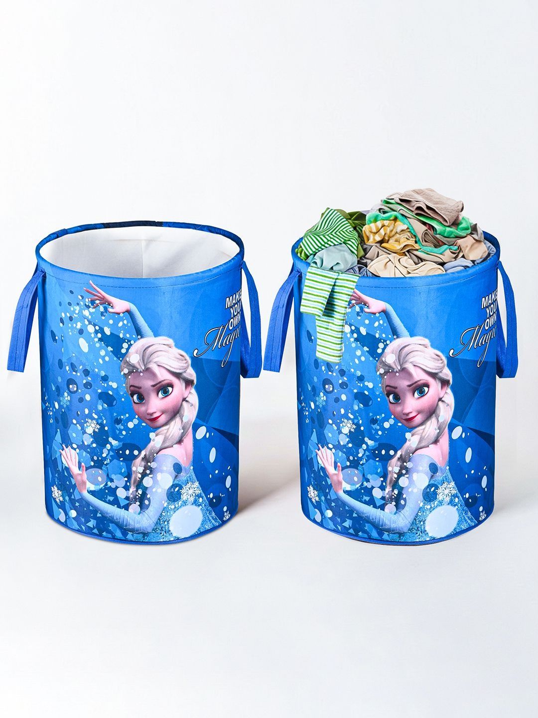 Aura Pack Of 2 Blue Printed Foldable Laundry Bag 45 L-picture-40