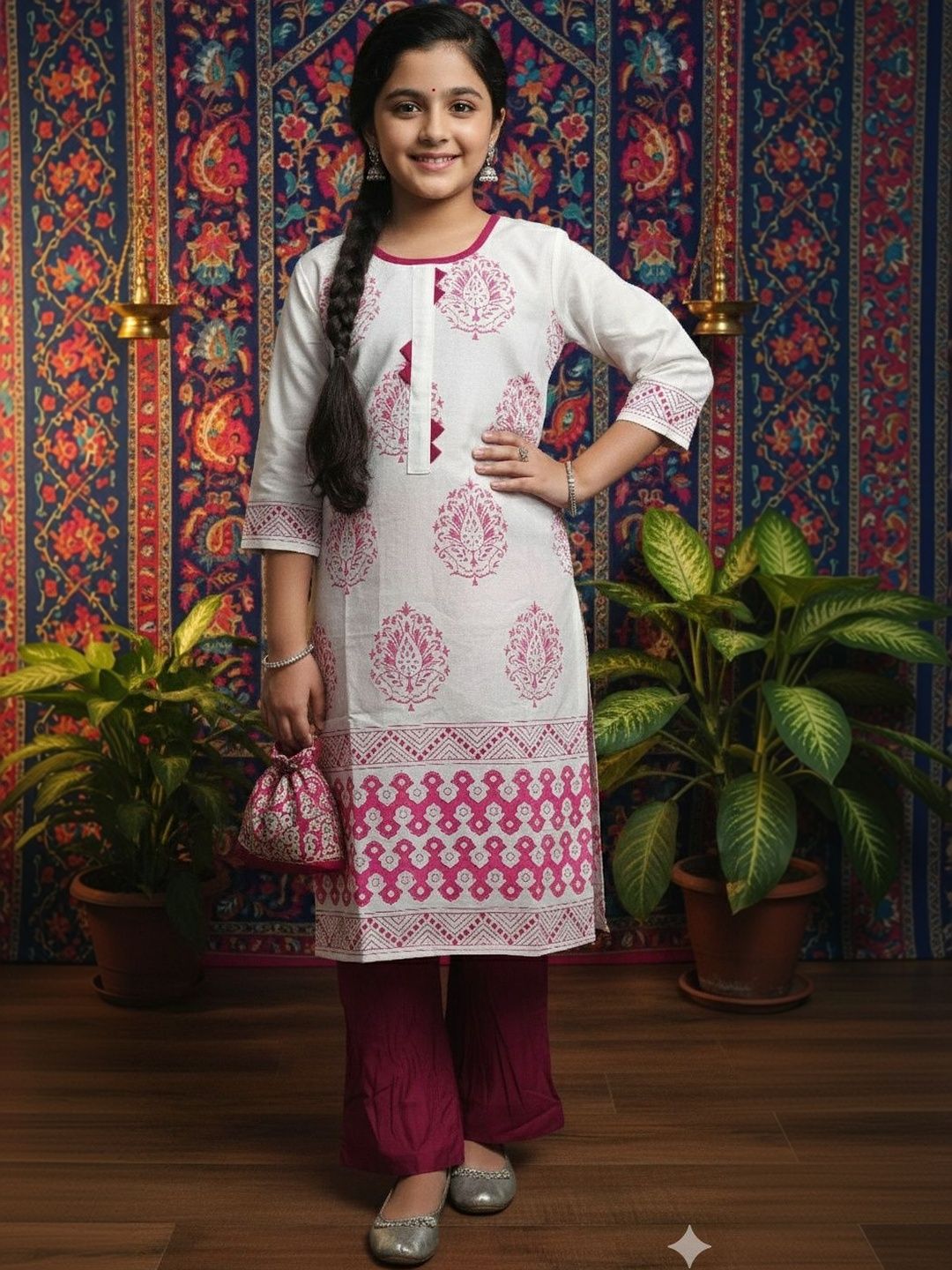 Aarika Ethnic Motifs Printed Pure Cotton Kurti-image-35