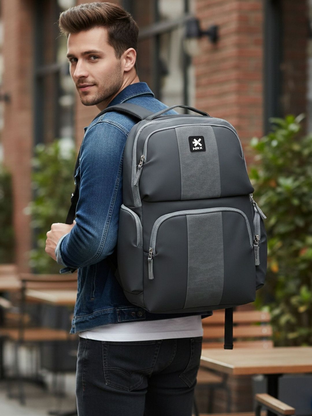 HRX by Hrithik Roshan Unisex Brand Logo Contrast Detail Backpack-picture-52
