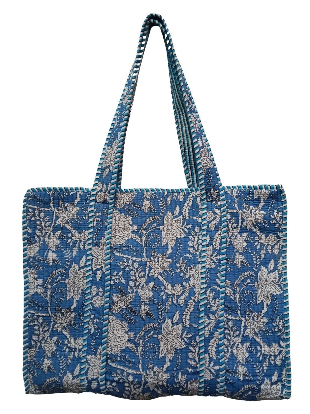 DORAYA Floral Printed Oversized Shopper Tote Bag with Quilted-picture-32