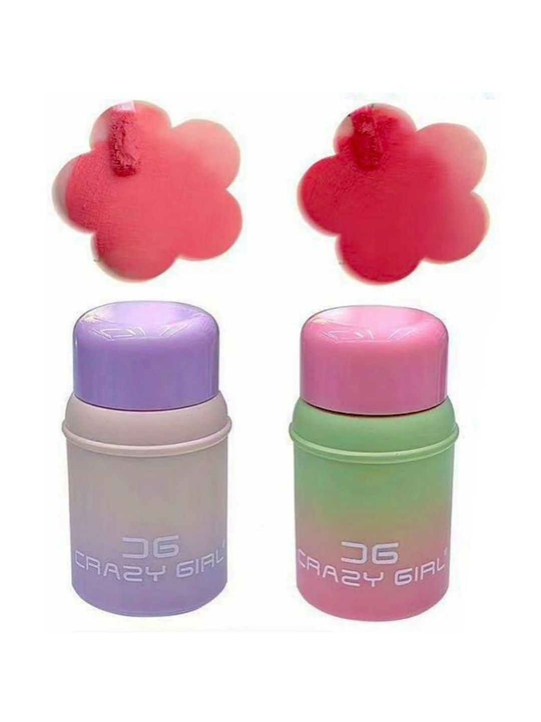Crazy Girl Set Of 2 Long Lasting Glossy Mini Lip Gloss - Nude Red 6 ml Each-image-48