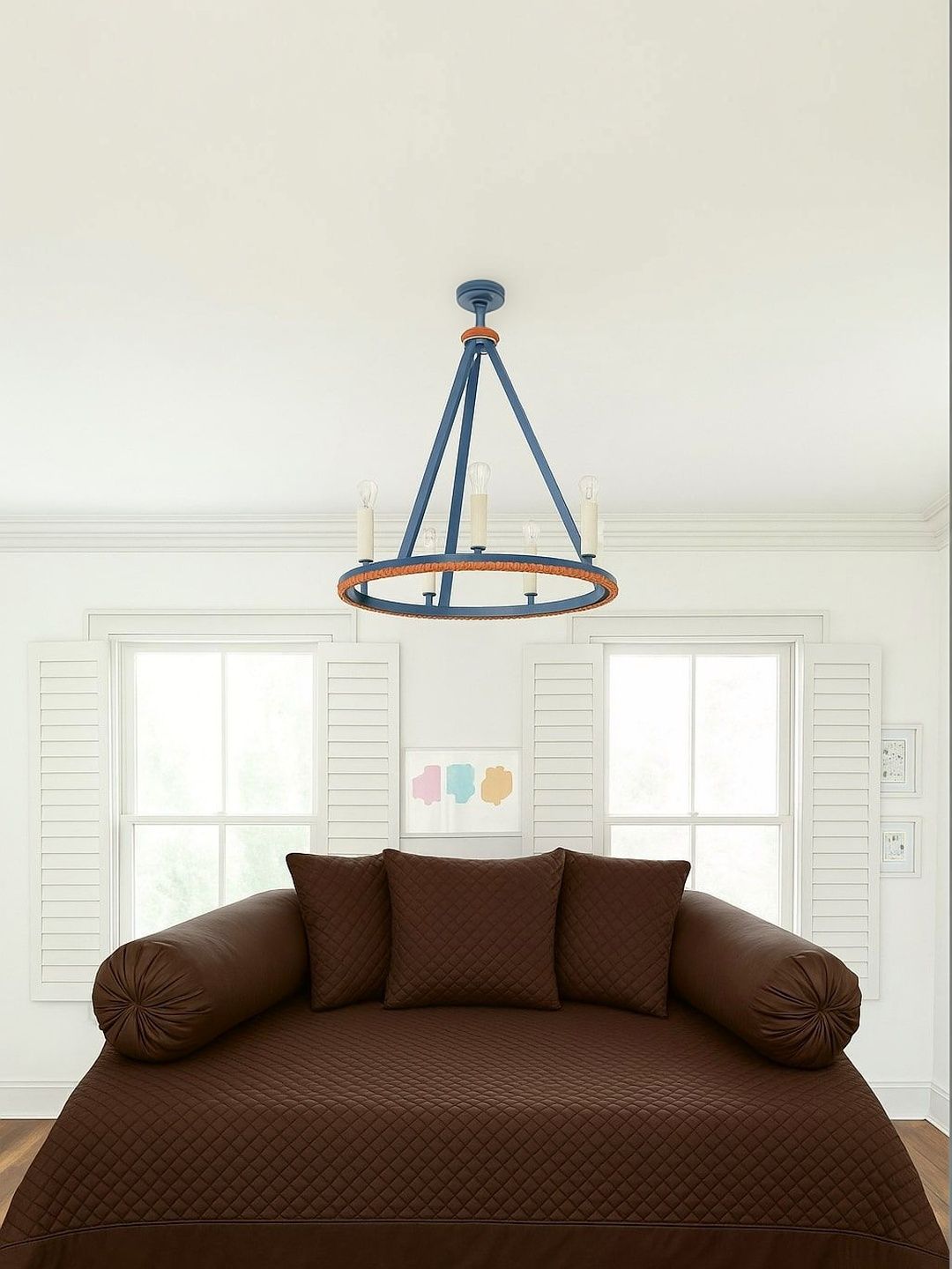 Aura Set Of 6 Brown Striped Diwan Set-picture-29