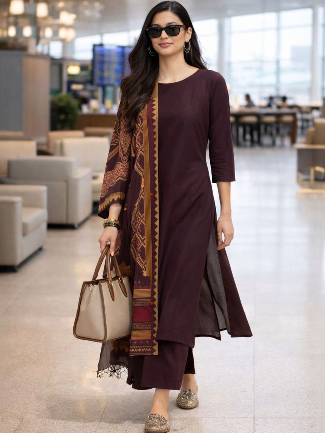 Anouk Women Ethnic Motifs Regular Pure Cotton Kurta with Palazzos & With Dupatta-picture-43