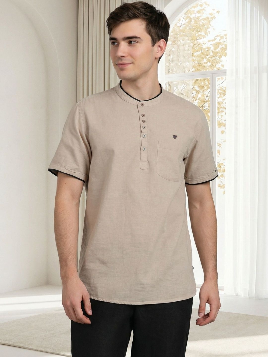 Kuons Avenue Men Thread Work Pastels Kurta-picture-25