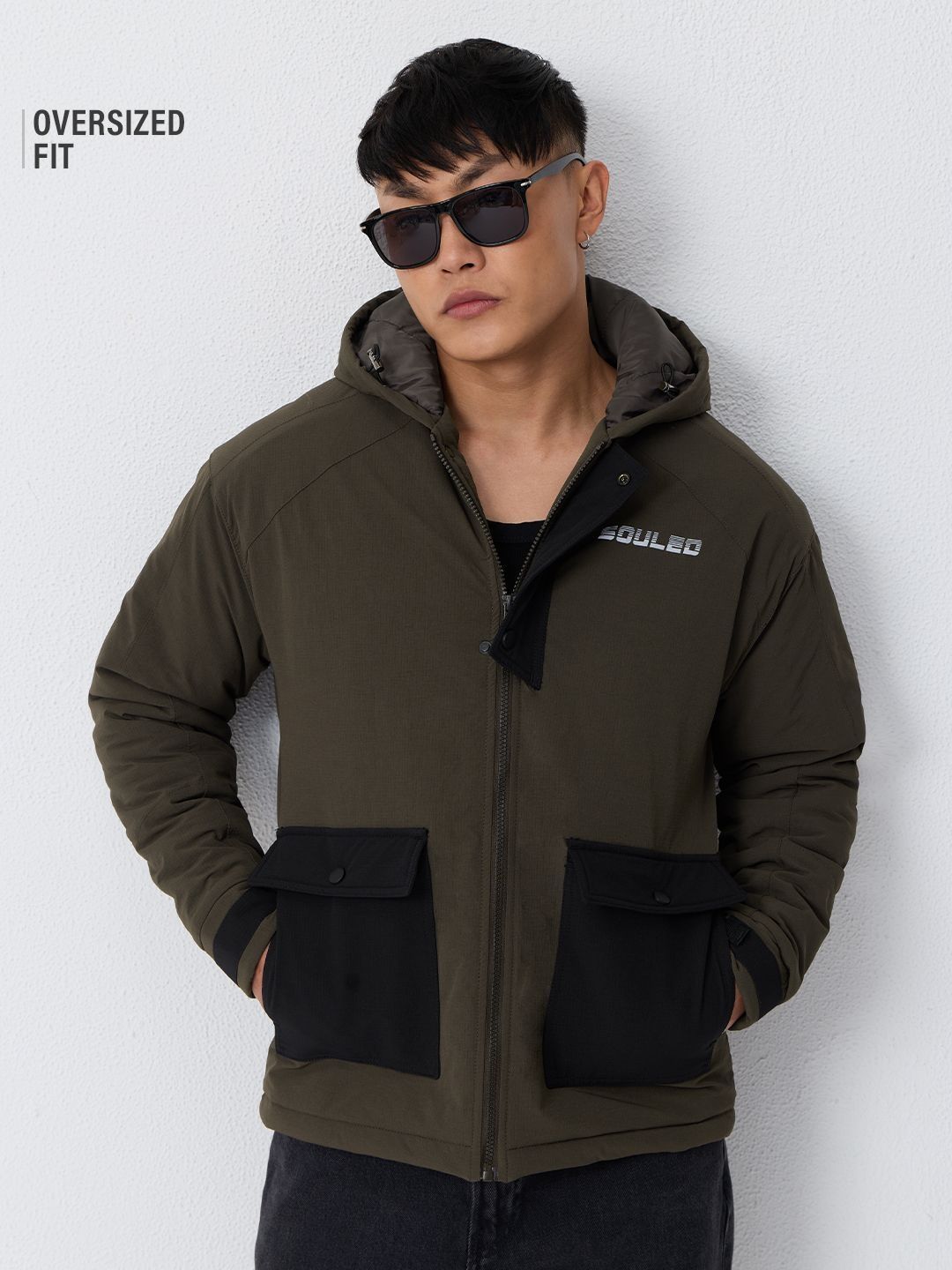 The Souled Store Men Brand Logo Lightweight Puffer Jacket-picture-53