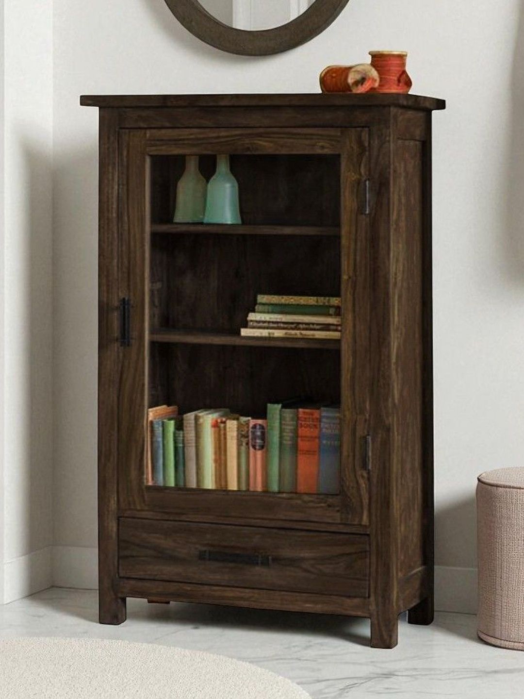 THE ATTIC Black & Brown Wooden Book Shelf