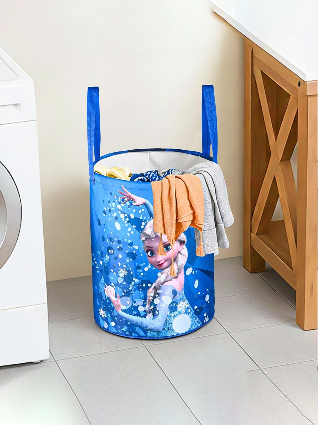 Aura Brown & Orange Printed Foldable Laundry Bag 45 L-image-13