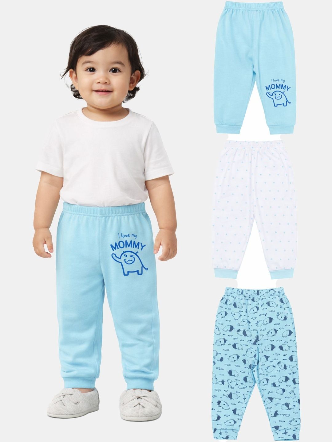 Bodycare Kids Pack Of 3 Cotton Lounge Pants-picture-38