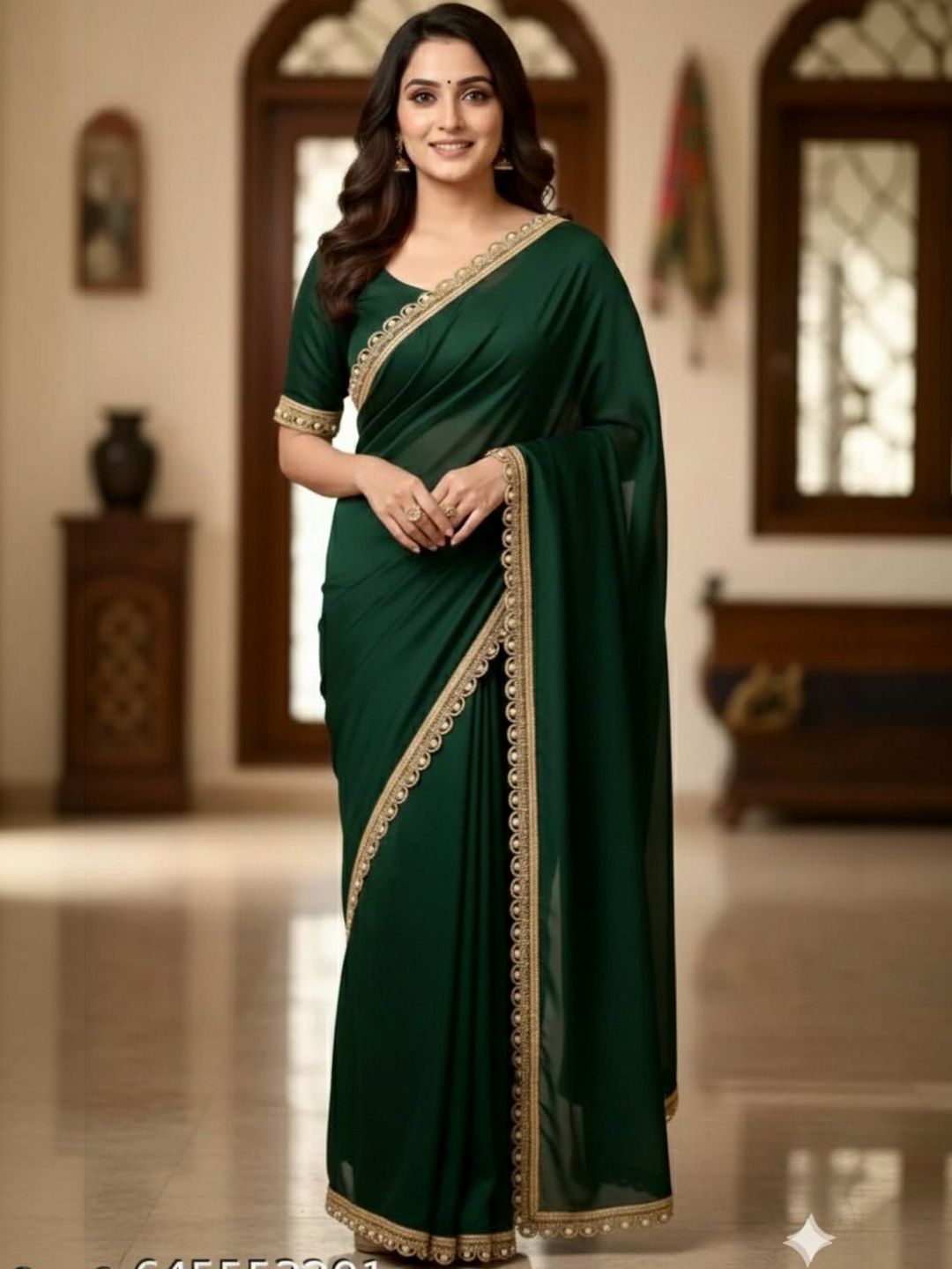 Moda Rapido Zari Pure Georgette Fashion Saree-picture-17