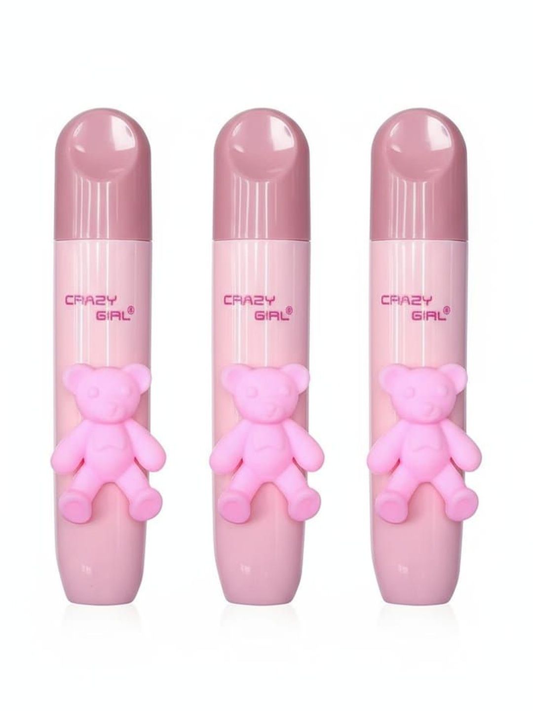 Crazy Girl Set Of 3 Long Lasting Matte Mini Lip Gloss - Nude Red 6 ml Each-image-45