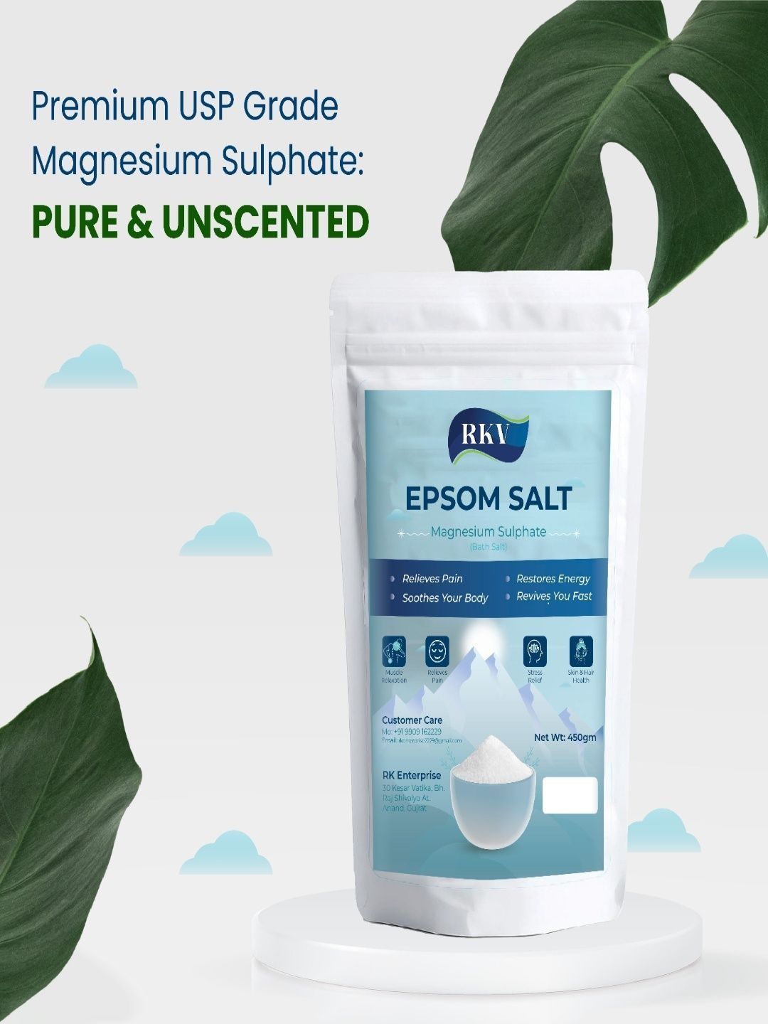 RKV Epsom Bath Salt For Soothes Your Body - 450 g-image-4