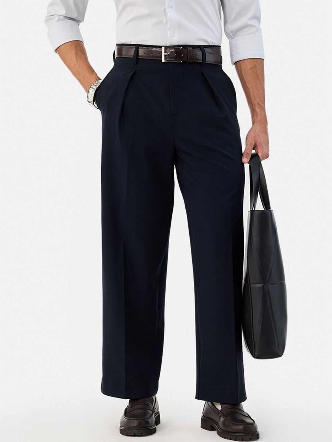 Snitch Men High-Rise Pleated Trousers-picture-46