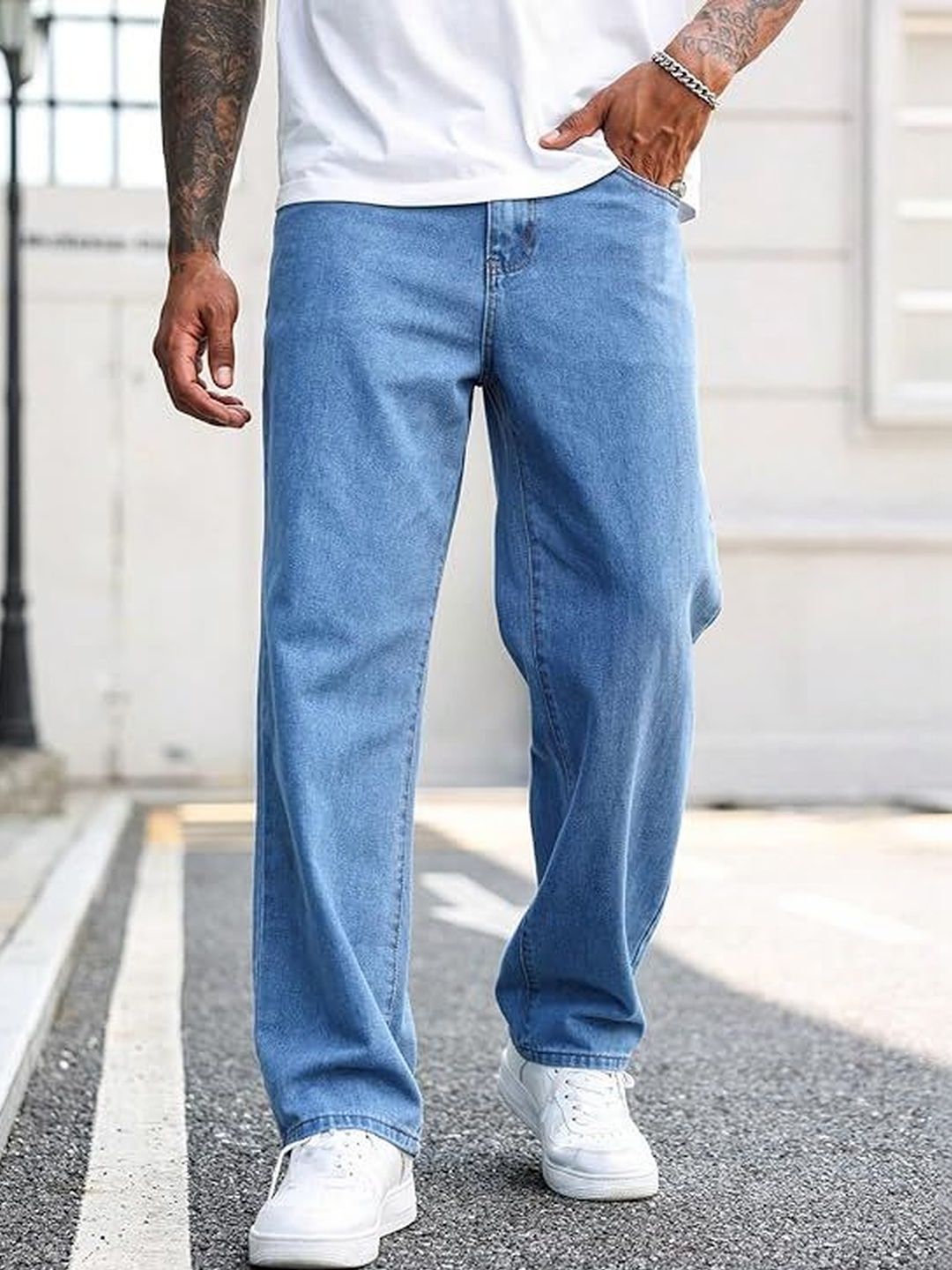 Encrypt Men High-Rise Light Fade Stretchable Jeans-picture-46