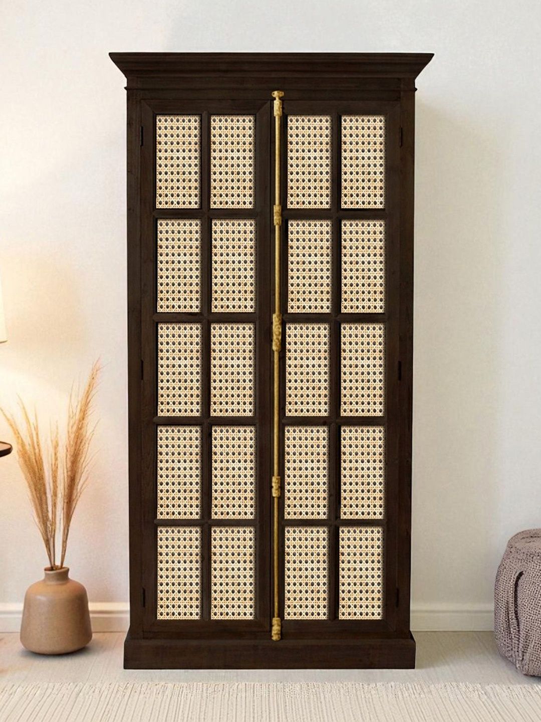 THE ATTIC Beige & Brown Wooden Book Shelf