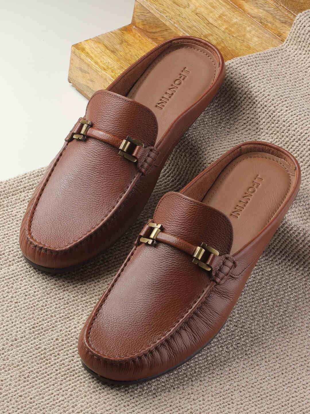 J.FONTINI Men Leather Comfort Sandals-picture-12