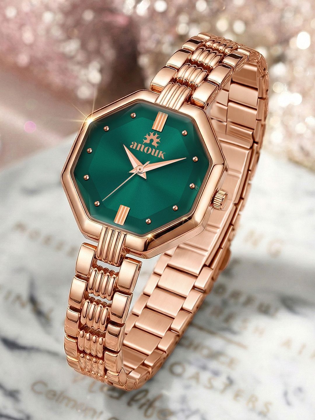 Anouk Women Dial & Bracelet Style Straps Analogue Watch ANW-046-GR