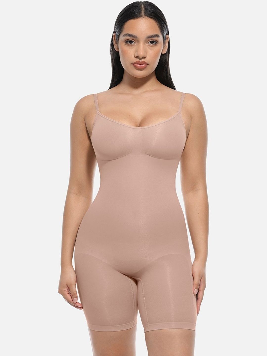 SHOP THE EDIT Women High Compression Seamless Mid Thigh Full Body Shapewear-picture-19