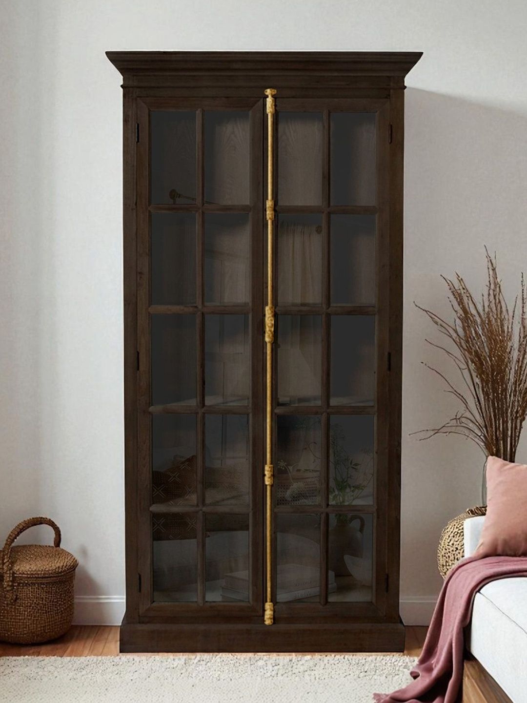 THE ATTIC Beige & Brown Wooden Book Shelf