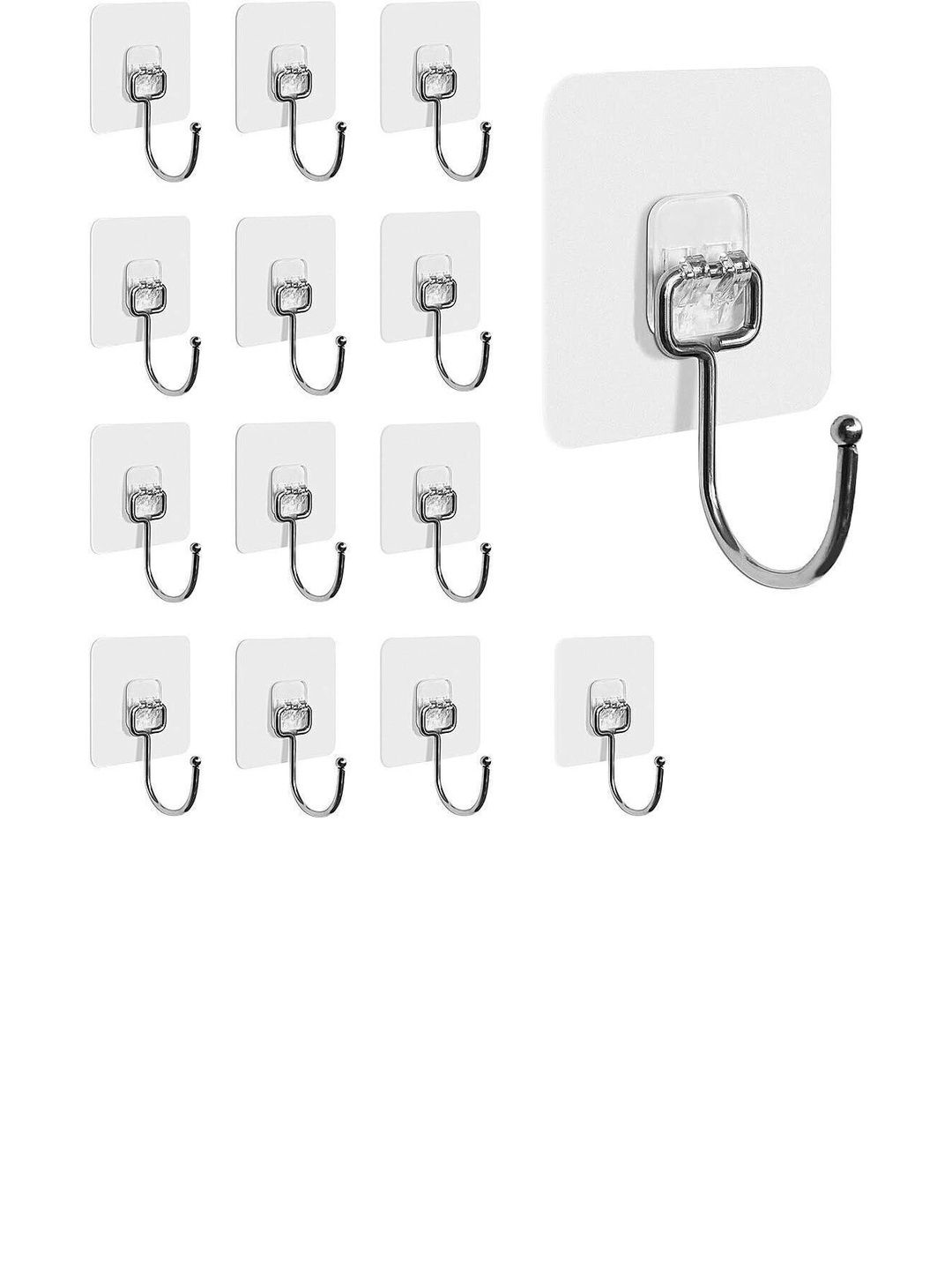REDCARP 14-Pcs Transparent Hooks & Holders-image-8