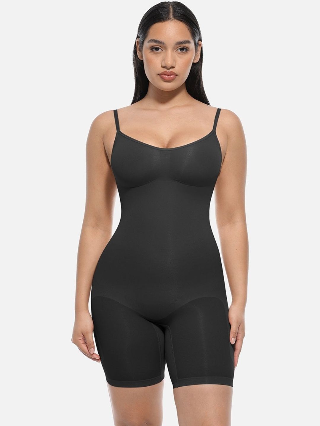 SHOP THE EDIT Women High Compression Seamless Mid Thigh Full Body Shapewear-picture-28