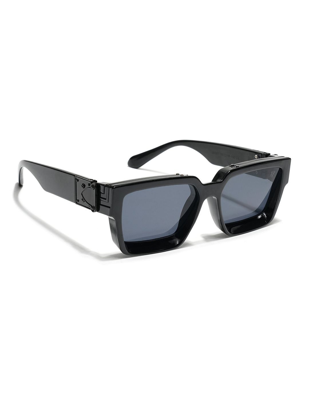 Voyage Unisex Black Lens & Black Rectangle Sunglasses with-picture-6