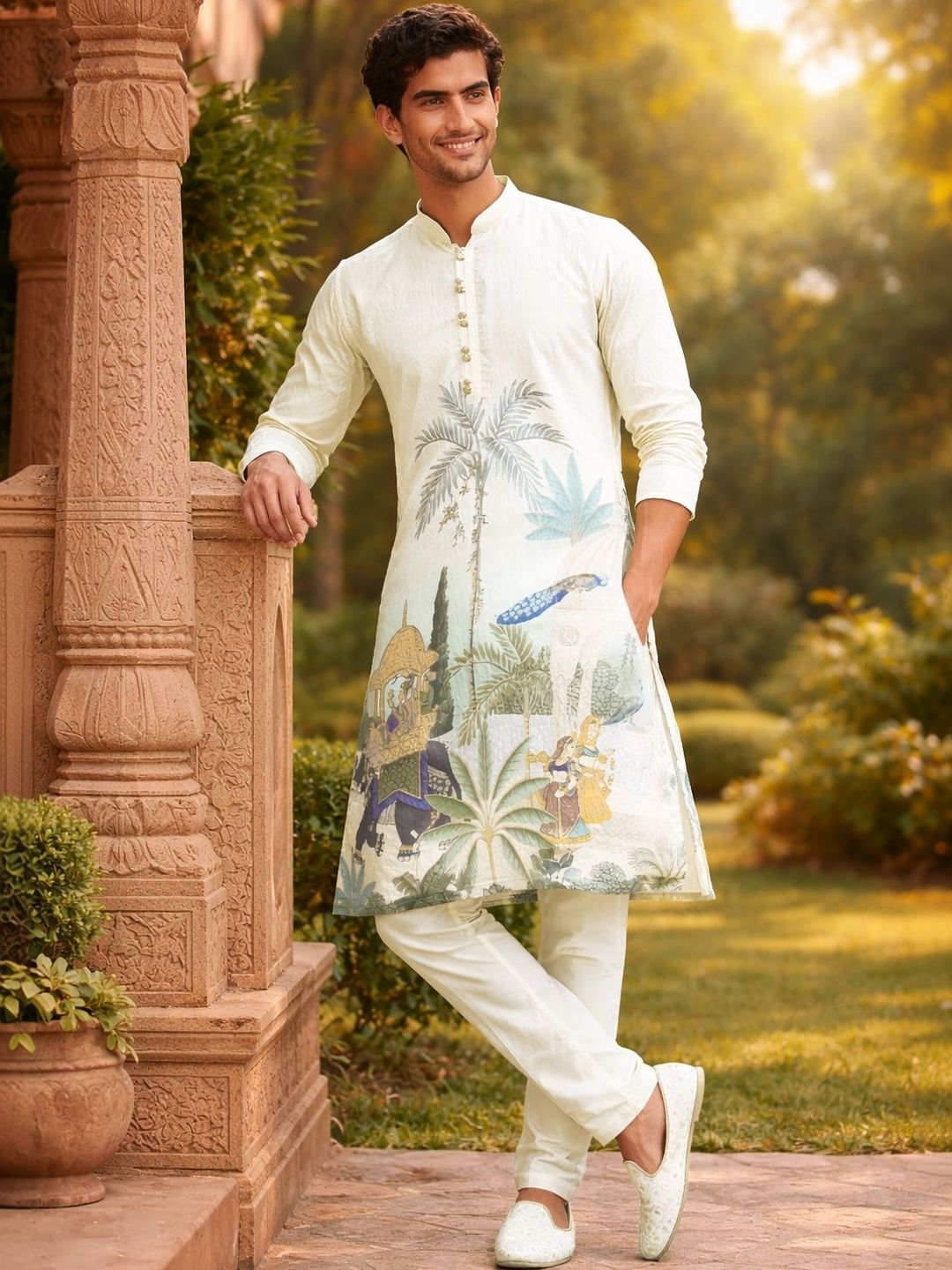 Anouk Men Printed Indie Prints Kurta-picture-35