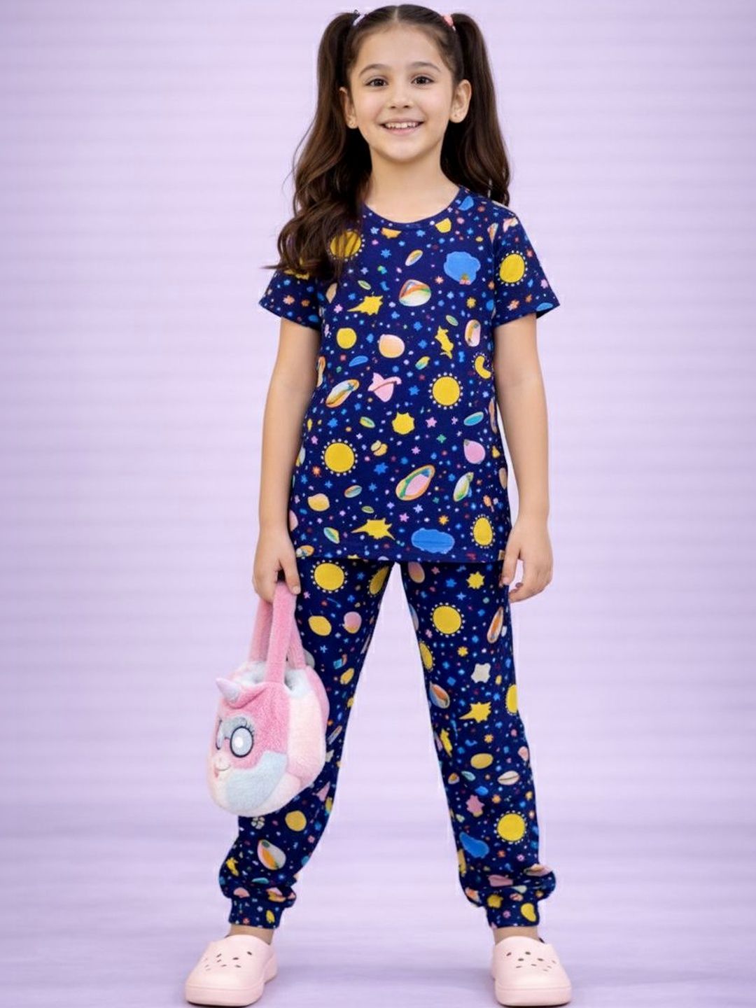 LITBABY Girls Printed Short Sleeves Nightdress-image-22