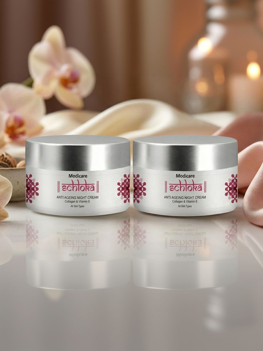 Modicare Set Of 2 Schloka Anti-Ageing Night Cream- 50 ml Each-image-24