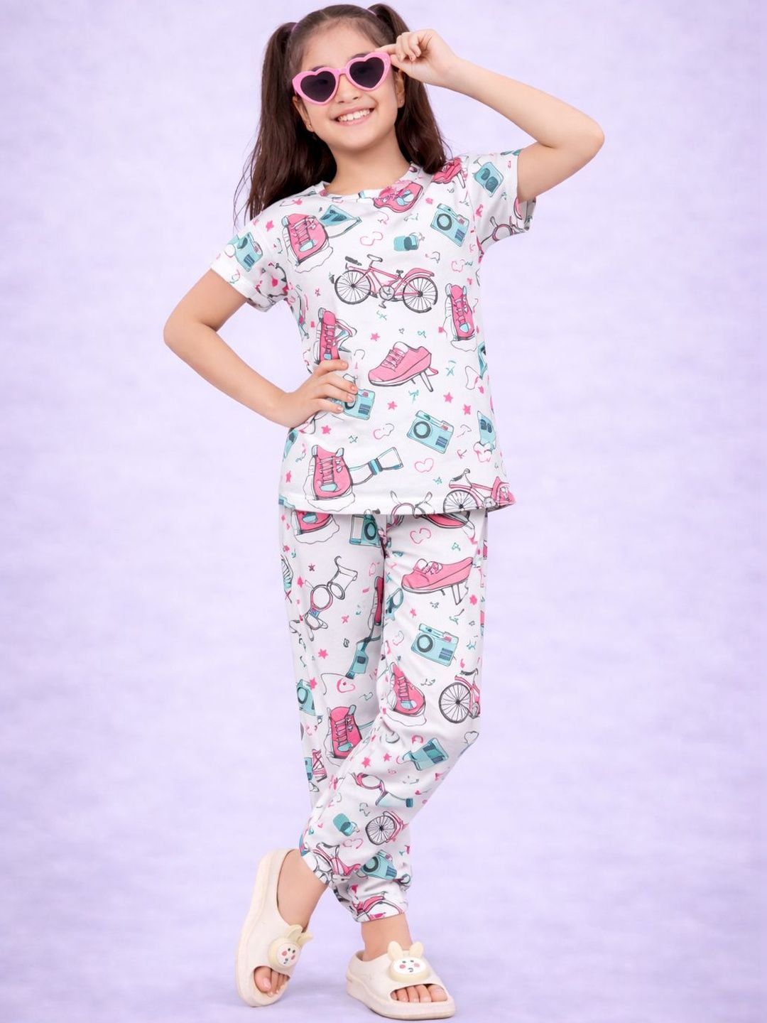 LITBABY Girls Printed Maxi Nightdress-image-43