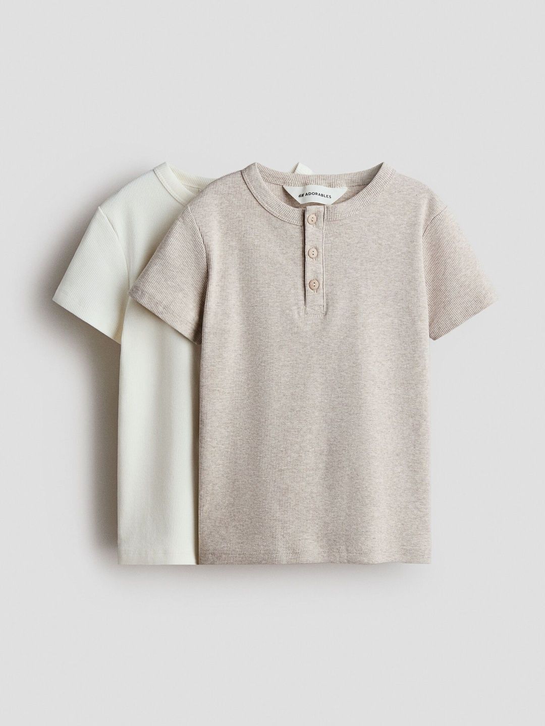 H&M 2-Pack Cotton Henley Tops-picture-29