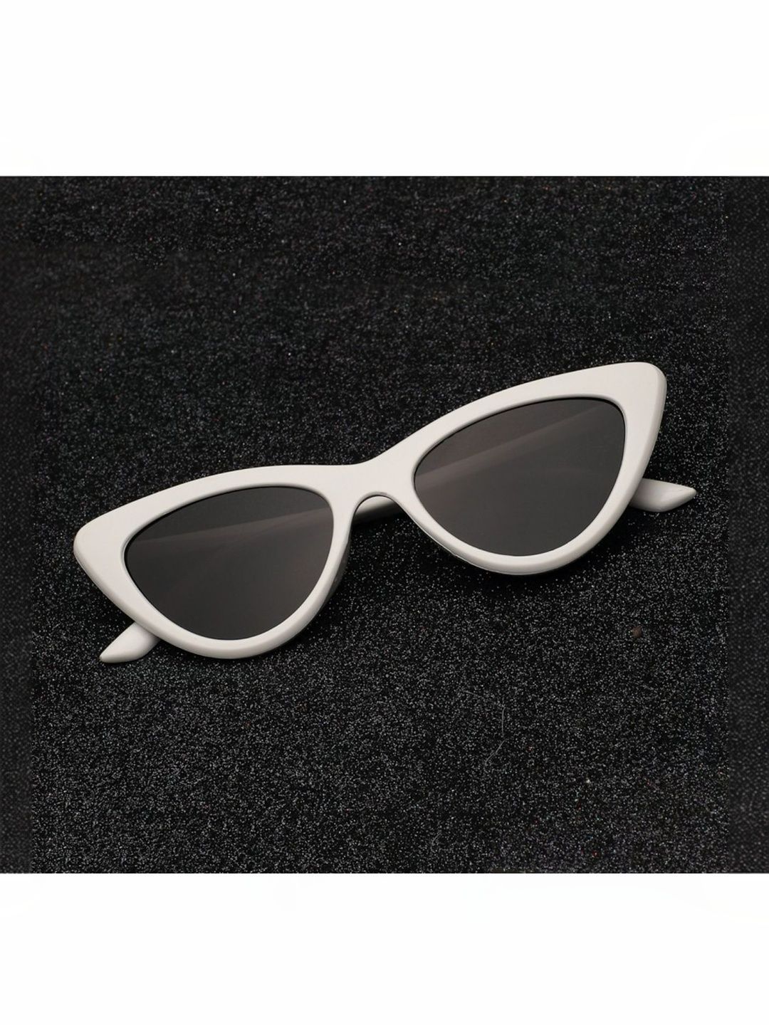 IFLASH Unisex Black Lens & White Cateye Sunglasses with-picture-25