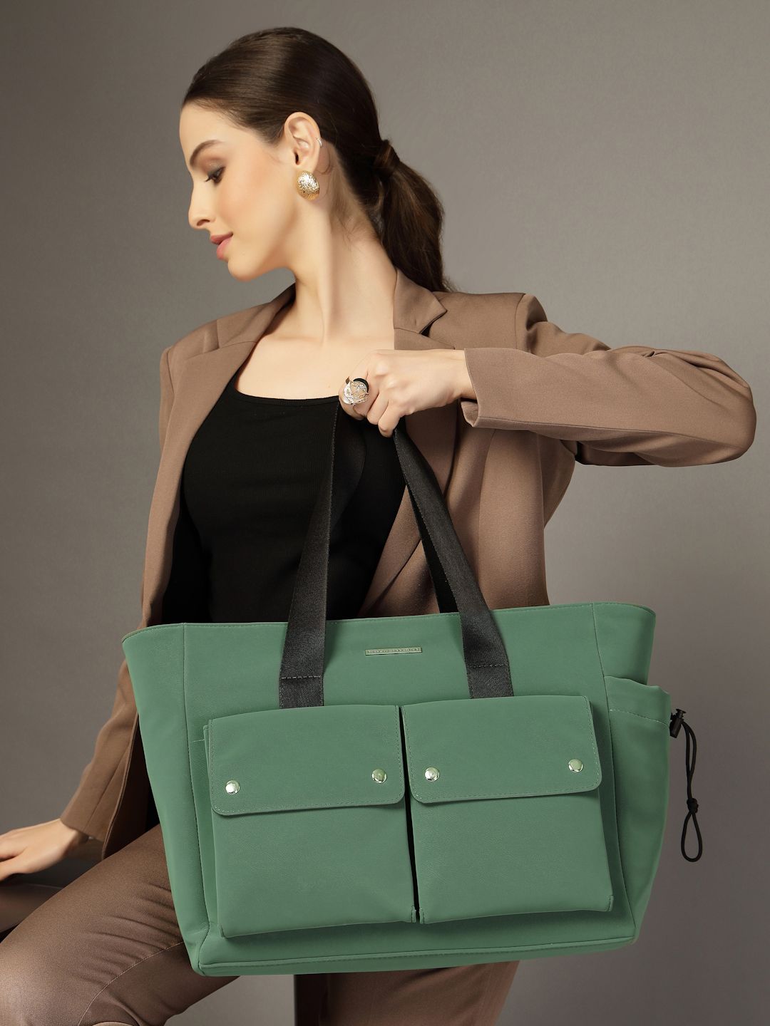 French Connection Suede Structured Tote Bag-picture-10