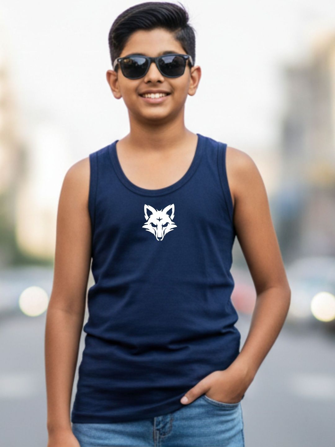 Uniplanet store Boys Printed Scoop Neck Vest-picture-56