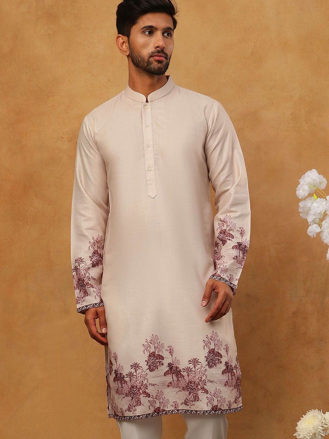 Jompers Men Floral Printed Kurta-picture-26