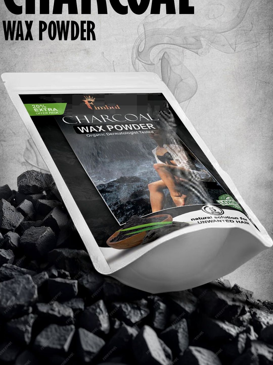 FIMBUL Charcoal Body Wax Powder For Smooth Skin - 120 g-picture-10