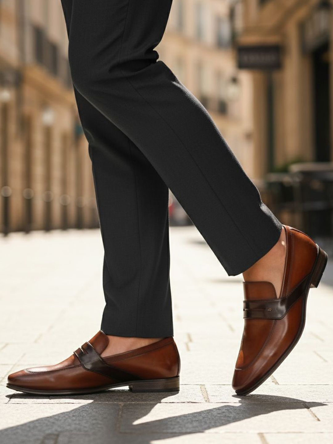 Bugatti Leather Round Toe Slip-On Loafers-picture-25