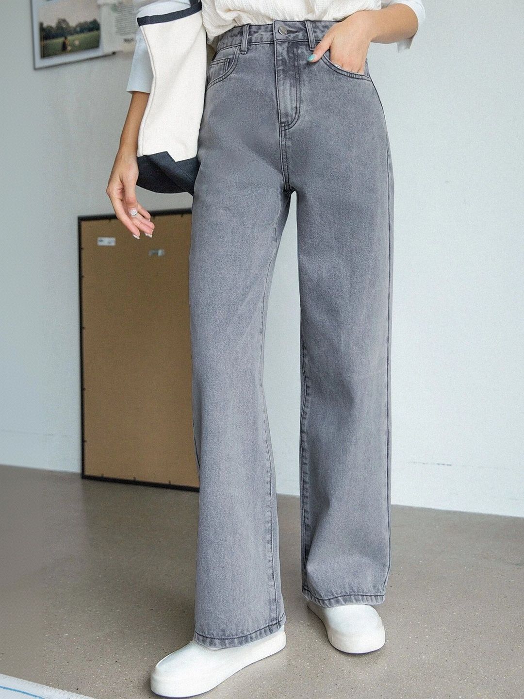 KASHIANXSTYLE Women Comfort Boyfriend Fit High-Rise Light Fade Stretchable Jeans-image-31