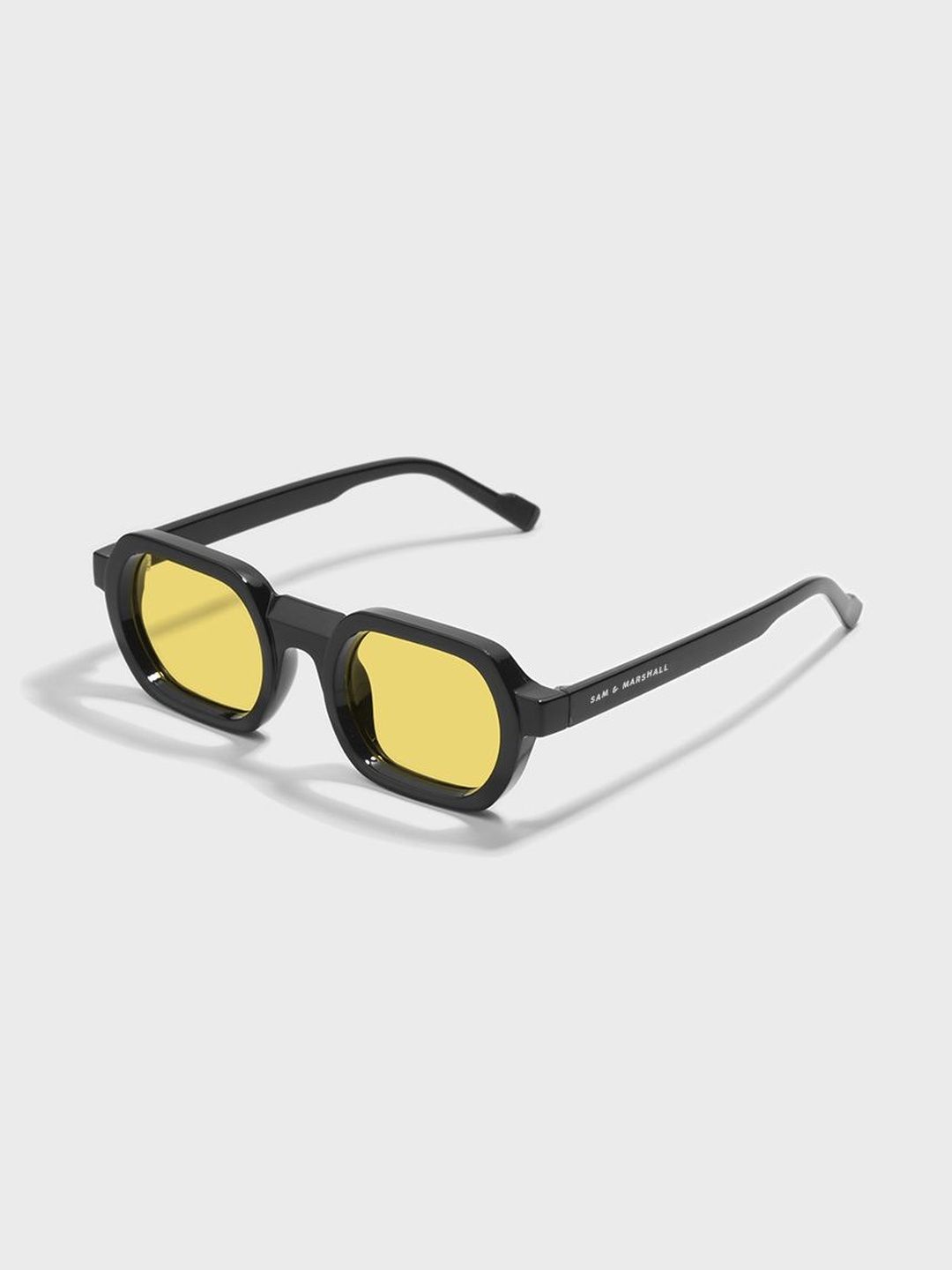 SAM & MARSHALL Unisex Yellow Lens & Black Square Sunglasses with-picture-40