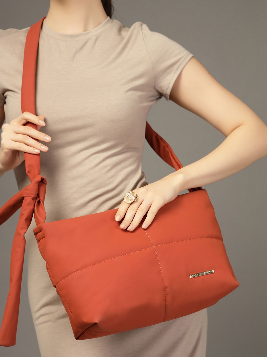 French Connection PU Sling Bag with Quilted-picture-31