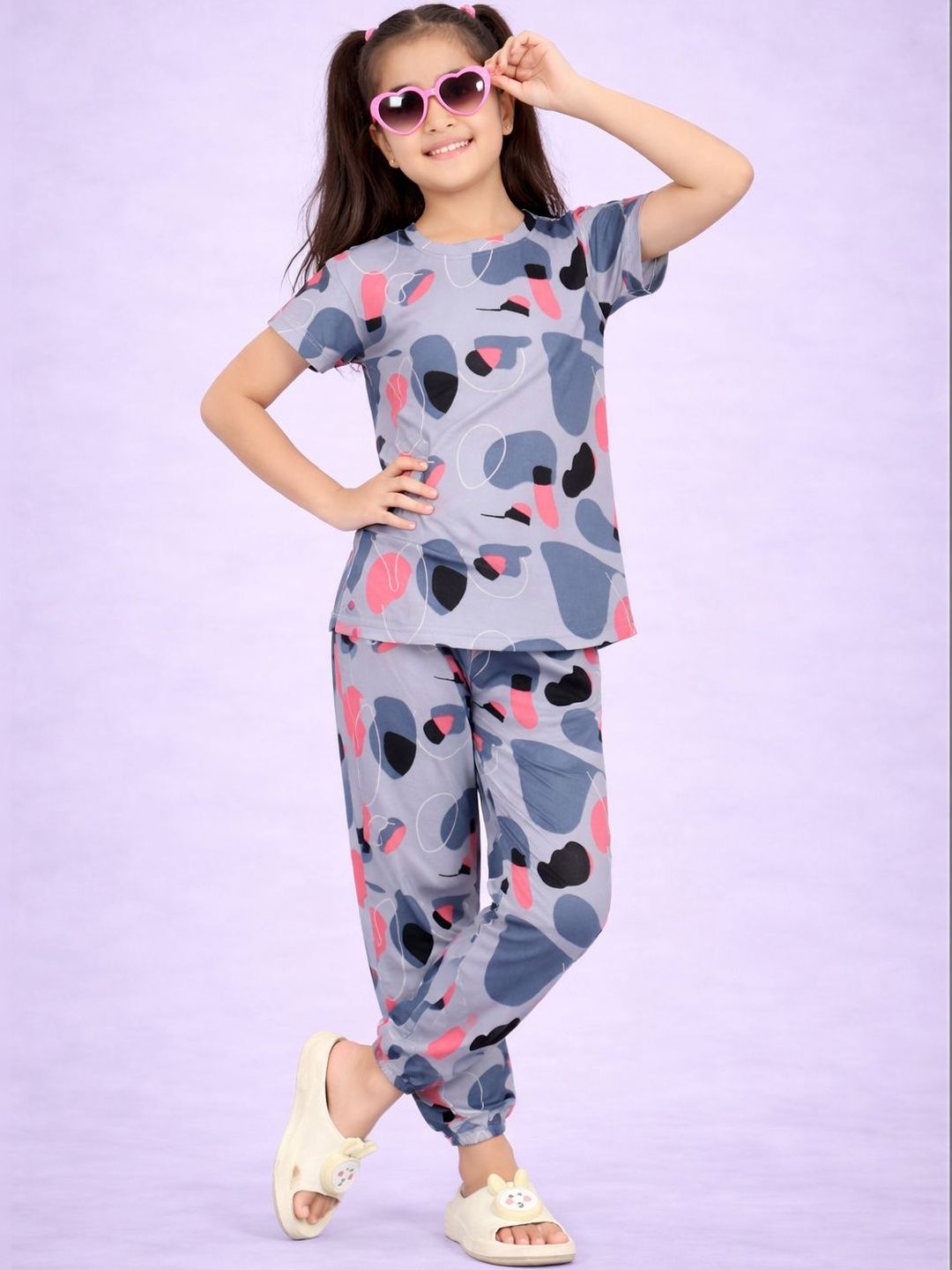LITBABY Girls Printed Short Sleeves Nightdress-image-20
